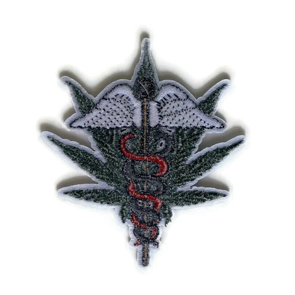 Medical Ganja Embroidered Patch - Picture 4 of 4